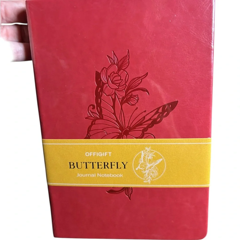 OFFIGIFT Butterfly Journal + Handmade Card Set & Poshtituting is life Pen - Picture 4 of 8